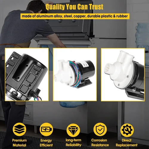 Vista 4 de APTA92P10WD1 Conjunto de motor de bomba de agua para Hoshizaki APTA92P10WD1 equivalente a máquina de hielo, 120V 53.4W 0.4 Amp, reemplazar