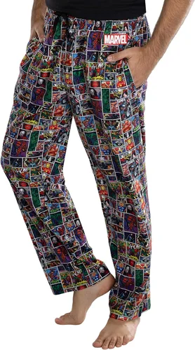 Vista 2 de Marvel Comics - Pantalones de pijama vintage de los Vengadores para hombre, Multi