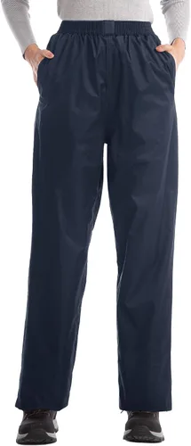 Vista 10 de iCreek Pantalones de lluvia para mujer, impermeables, transpirables Verde militar