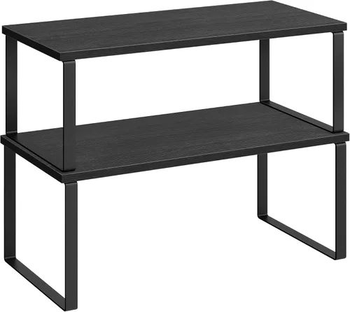 Vista 16 de SONGMICS Estante Organizador de Gabinete, Juego de 2 Estantes de Encimera de Cocina, Almacenamiento de Cocina, Estante de Especias, Apilable