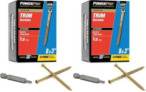 Vista 7 de Power Pro 48630 Tornillos de molde, #8 x 1-5/8", tornillos multiusos para madera, cubierta, compuesto y moldura exterior, resistente a la corrosión