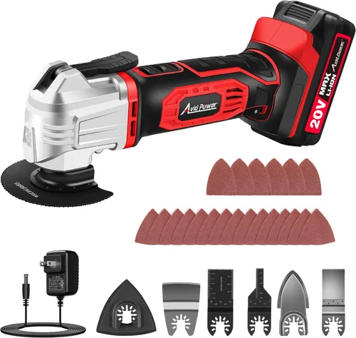 Vista 10 de AVID POWER Herramienta oscilante, multiherramienta oscilante de 3.5 amperios con ángulo de oscilación de 4.5°, 6 velocidades variables y 13 Azul
