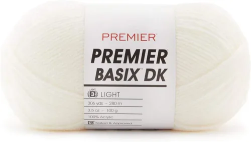 Vista 36 de Premier Yarns Basix DK - Hilo de peso, hecho de acrílico, hilo ideal para ganchillo y tejido, lavable a máquina, rubor, 3.5 onzas, 306 yardas