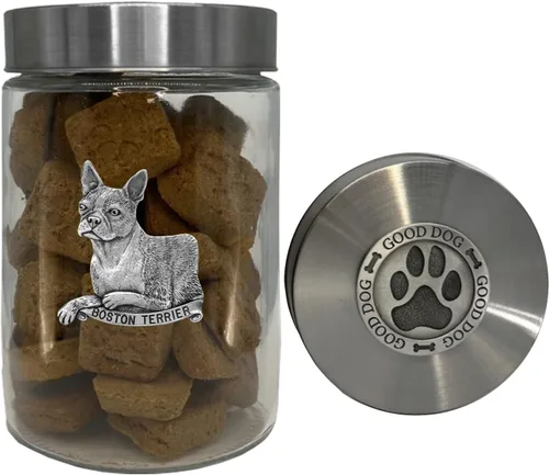 Vista 6 de Heritage Pewter Basset Hound Good Dog Treat Jar – Tarro de golosinas de 34 onzas con tapa hermética a rosca Regalo para propietarios de Basset