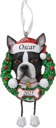 Vista 6 de Adorno personalizado para 2025, raza pura de perro Beagle, adorno para árbol de Navidad, decoración profesional personalizada, regalo para cachorro