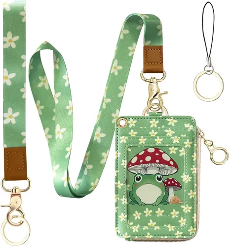 Vista 7 de bolimoss Soporte para credencial de sol y luna y cartera con cordón, cordones removibles para maestras, cartera para mujeres con correa para la Sol