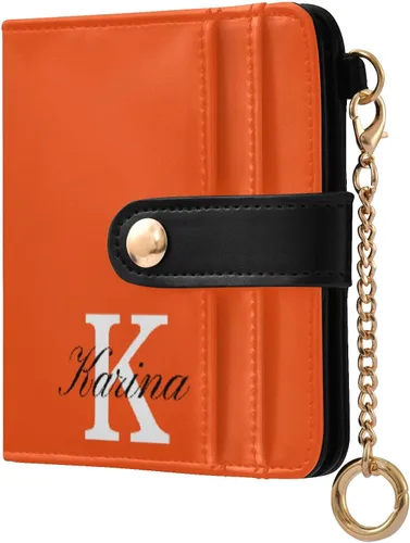 Vista 23 de Sinestour Custom Beige pattern Small Wallet for Women RFID Blocking Leather Bifold Small Purse with Card Holder Zipper Coin Pocket ID Window