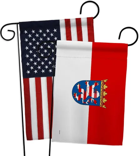 Vista 5 de Hesse Garden Flags 2pcs Pack Regional Germany States Central Europe Territory Old History Country Particular Area Small Decorative Gift Yard House