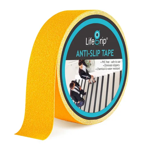 Vista 29 de Lifegrip - Cinta de tracción antideslizante, cinta de fricción de 1 pulgada x 15 pies, el mejor agarre, adhesivo abrasivo para escaleras, peldaños