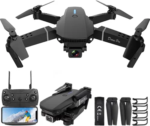 Vista 9 de Mini dron con cámara para adultos – Regalo de juguete de Navidad para principiantes de 15 años – Multirotores cuadricópteros RC UAV plegable