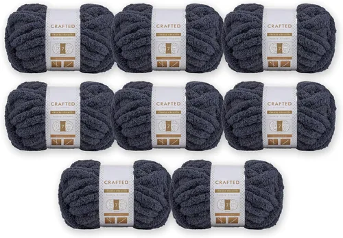 Vista 16 de Crafted By Catherine Hilo de Chenille Grueso - Paquete de 2 (8 oz / 227 g, 31.7 Yardas Cada Madeja), Beige, Calibre 7 Jumbo