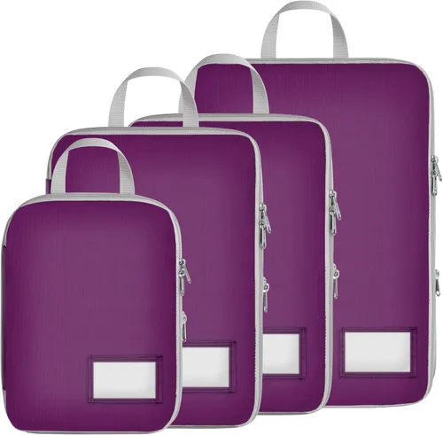 Vista 35 de Cambond - Cubos de compresión para viajes de mujer - Bolsas de viaje expandibles, organizadores de equipaje, esenciales de viaje, cubos de 01 Sandía