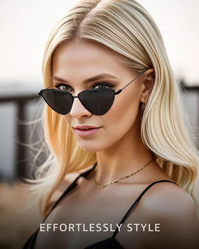 Vista 7 de SODQW Lentes de sol de ojo de gato para mujer, diseño vintage de los años 90, lentes de sol de moda