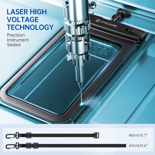Vista 6 de Syncwire Funda impermeable para teléfono [paquete de 2] – Funda universal IPX8 impermeable para teléfono con cordón compatible con iPhone 13/12/11