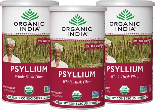 Vista 9 de Organic India Polvo entero de cáscara de psyllium orgánico, vegano