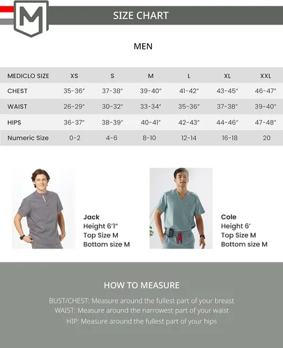 Vista 7 de Mediclo Camisa médica para hombre Skye Banded Collar Camisa con bolsillos en el pecho Eco Friendly Sustainable FYSEL Tela Workwear