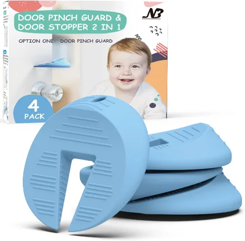 Vista 13 de Protector de silicona para puerta y tope de puerta, protector de pellizco duradero, evita lesiones por pellizcos, puertas de golpe, tope de puerta