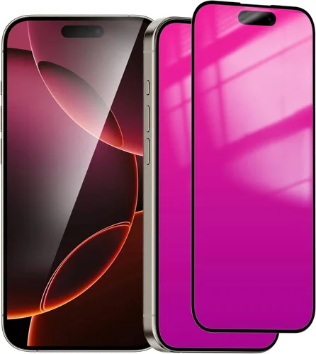 Vista 17 de Paquete de 2 protectores de pantalla de privacidad para iPhone 11 Pro Max/XS Max, vidrio templado antiespía, efecto espejo colorido degradado