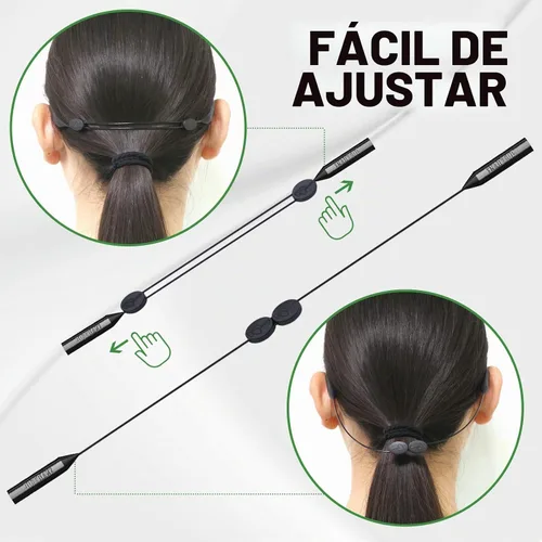 Vista 3 de SMARTTOP Correa para gafas, soporte ajustable con dos agujeros mejorados, correa de cuerda para anteojos sin cola, soporte para gafas de sol