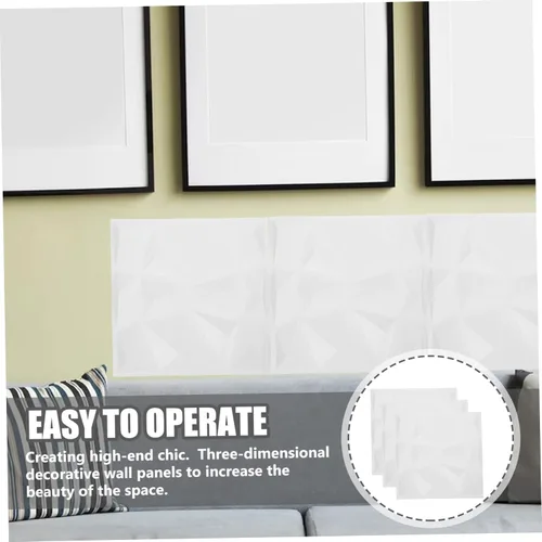 Vista 3 de OSALADI Panel de pared tridimensional 3D, panel de pared 3D, panel de pared de plástico para decoración de pared, papel tapiz para despegar y pegar