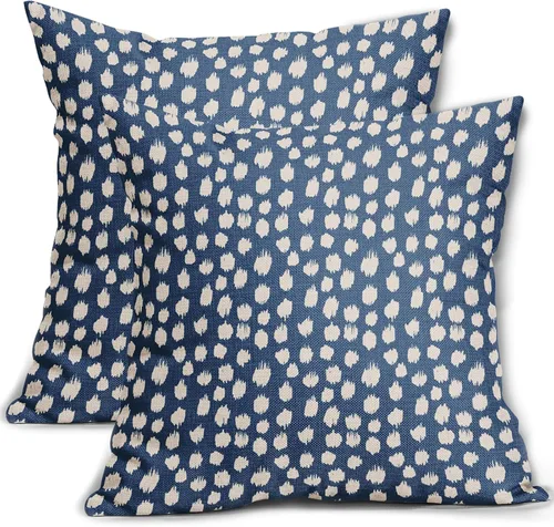 Vista 53 de Sweetshow Juego de 2 fundas de almohada de 16 x 16 pulgadas, diseño bohemio, con diseño de lunares, moderno y moderno, para exteriores, decorativas