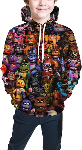 Vista 3 de WAYASDCU Boys and Girls Hoodie Teen 3D Printed Pullover Sweatshirt Kids Cartoon Game Sports Tops