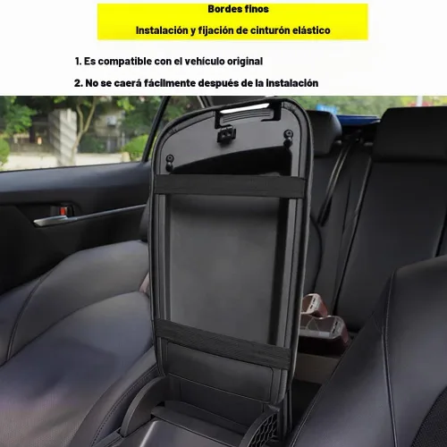 Vista 6 de Blazeray para Kia Optima 2016-2020 Funda para el reposabrazos de la consola central, de piel, antiarañazos, impermeable, protector de reposabrazos