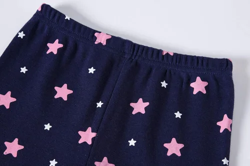 Vista 6 de Pijamas cortas para niñas, ropa de dormir de ajuste cómodo, 100% algodón, pijamas de verano para niños pequeños