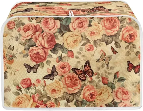 Vista 17 de Dolyues Beach Toaster Cover 2 Slice Universal Size Microwave Oven Dustproof Cover Women Gift Small Bread Cover with Portable Handle