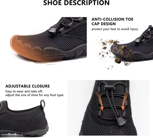 Vista 4 de Zapatos de agua para hombre y mujer, secado rápido, atléticos, zapatos deportivos para exteriores, surf, kayak, caminar, senderismo