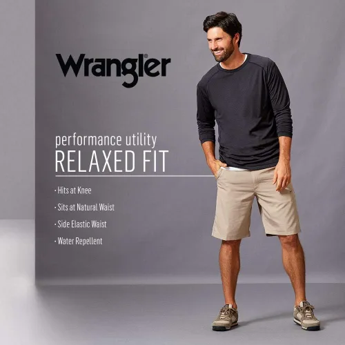 Vista 7 de Wrangler Authentics Pantalones cortos elásticos laterales de rendimiento para hombre
