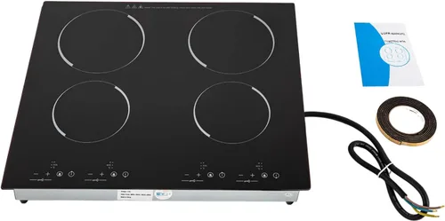 Vista 4 de Placa de cocción eléctrica de encimera de 23 pulgadas con 4 quemadores, 110V enchufable