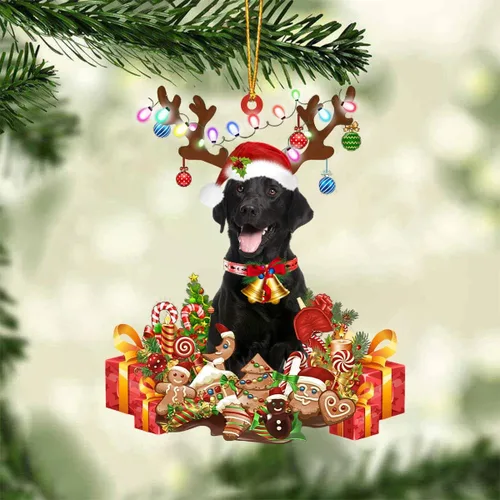 Vista 32 de Nazenti Adorno de Navidad personalizado de reno de Alaskan Malamute – Adorno de perro personalizado para amantes de las mascotas, acrílico plano