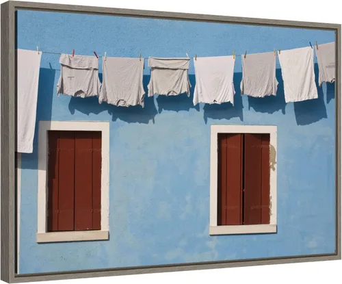 Vista 2 de Amanti Art Lienzo enmarcado para pared, diseño de Brenda Tharp Danita Delimont (23 pulgadas de ancho x 16 pulgadas de alto), marco Sylvie Greywash