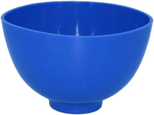 Vista 2 de Lab - Cuencos flexibles de goma de alginato para mezclar, pequeños/medianos/medianos (azul claro)