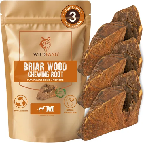 Vista 11 de Wildfang Raíz masticable de madera de brezo, pequeño, sin astillas, juguetes masticables para perros masticadores agresivos, juguetes naturales