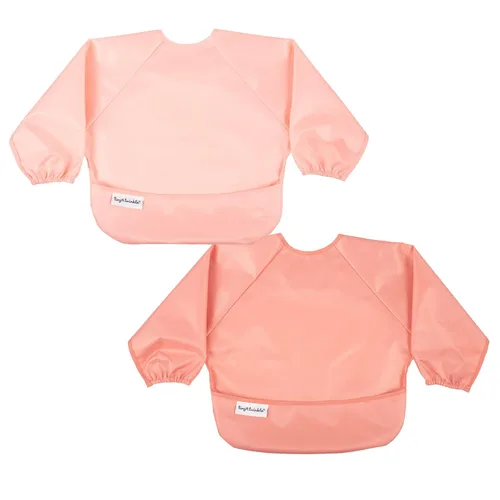 Vista 22 de Tiny Twinkle Babero de manga larga para bebés y niños pequeños Paquete de 2 baberos impermeables para comer, lavable a máquina y artículos