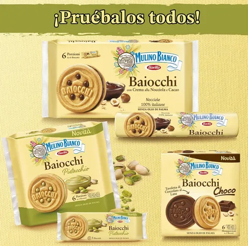 Vista 9 de Galletas Mulino Bianco, Relleno de Crema de Pistacho, 168g
