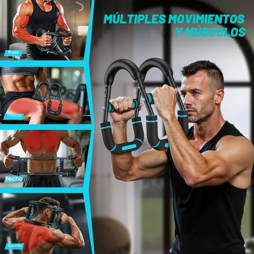 Vista 2 de Twister Arm Trainer for Men, Chest Workout Equipment 5-Level Adjustable (40-130lb) with Ergonomic 27° Targets Biceps/Clip/Thigh, Portable Exerciser