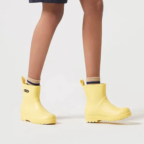 Vista 3 de Planone Botas cortas de lluvia para mujer, zapatos de jardín impermeables, botas de lluvia antideslizantes para mujer, plantillas cómodas, elegantes