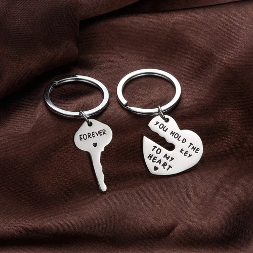 Vista 4 de Regalos de San Valentín para novia, novio, You Hold The Key To My Heart Forever - Llavero para pareja, marido, esposa, amor, llavero, llavero