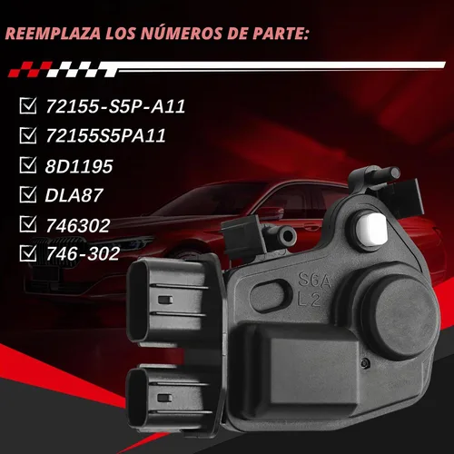 Vista 5 de FAERSI Motor de Actuador de Cerradura de Puerta Delantera Izquierda Compatible con Honda Accord Civic CR-V Element Odyssey Pilot 2003 2004 2005