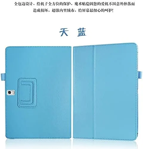 Vista 6 de Funda compatible con Samsung Galaxy Tab S T800 T805 10.5" de piel sintética para tablet (color negro)