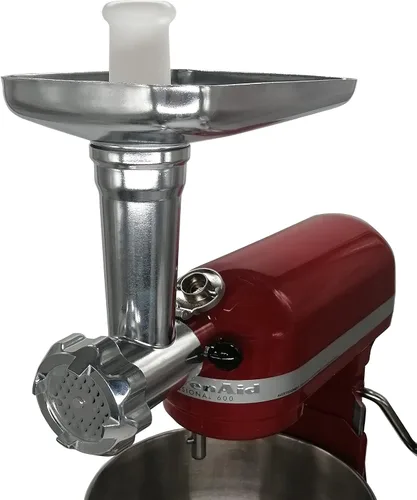 Vista 8 de Accesorio de repuesto para picadora de carne con kit de relleno de salchichas y bandeja de alimentos, compatible con KitchenAid Artisan Series 5