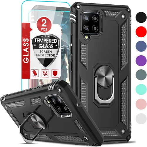 Vista 25 de LeYi Funda para Samsung Galaxy A05 (no compatible con A05S) con protector de pantalla y protector de lente de cámara, funda resistente de grado Negro