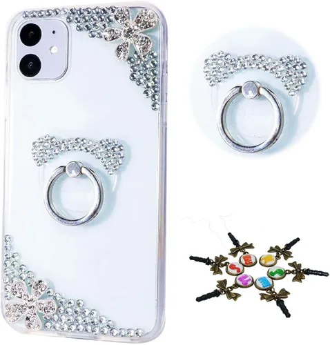 Vista 19 de Sparkle - Funda para teléfono compatible con Samsung Galaxy Z Flip 2 5G - Elegante - Funda 3D hecha a mano con diseño de diamantes de imitación