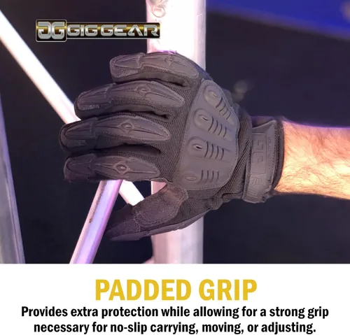 Vista 7 de GIG GEAR ONYX Heavy Duty Safety Gloves with Finger Access-Touchscreen Gloves for Utility Construction and Theater Live Events