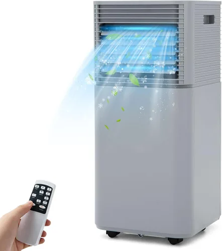 Vista 10 de PETSITE Aire acondicionado portátil, unidad de enfriamiento de CA de 8000 BTU para habitación, unidad de CA 3 en 1 con enfriador de aire, ventilador