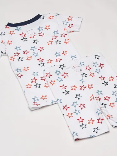 Vista 5 de Burts Bees Baby Pijama para bebé conjunto de pijama de 2 piezas 100 algodón orgánico camiseta patriótica y pantalones cortos 12 años Camiseta