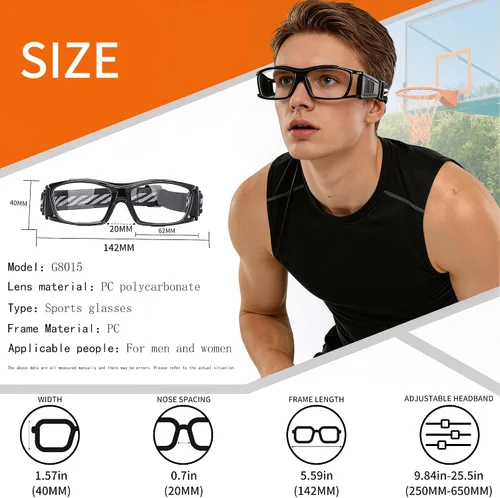 Vista 2 de SooGree Gafas protectoras deportivas para baloncesto para hombres y mujeres